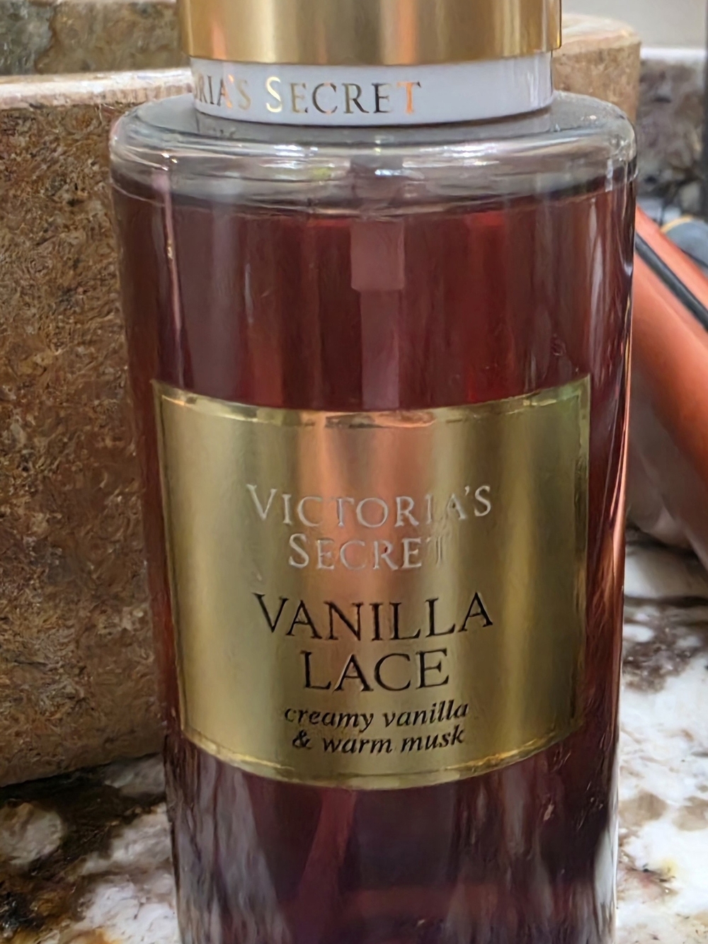 Victoria's Secret Vanilla Lace Body Mist - Deep Burgundy with Gold Label